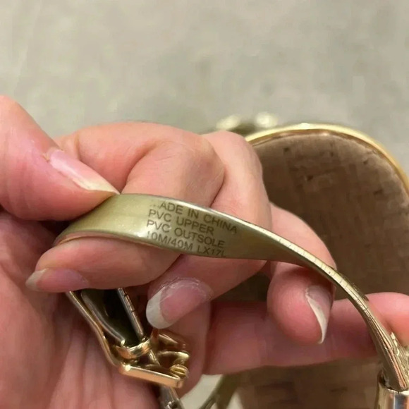 Michael Kors  gold flat cord sandals - Picture 5 of 5